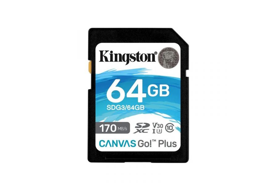 Карта памяти Kingston 64GB Canvas Go! Plus 170MB/s