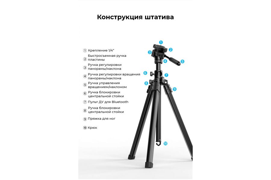 Штатив Ulanzi MT-65 алюминиевый новый 176 см