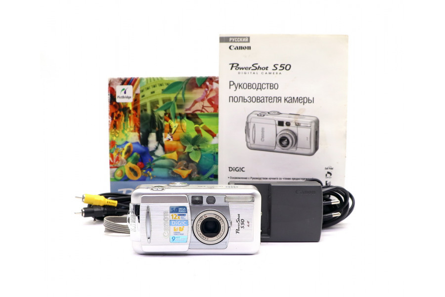 Фотоаппарат Canon PowerShot S50 в упаковке