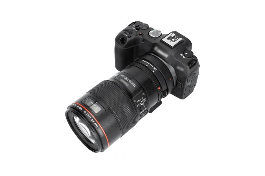 Переходник JJC Canon EOS на Canon RF автофокусный, черный, металлический