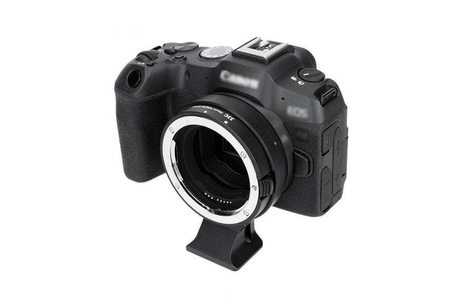 Переходник JJC Canon EOS на Canon RF автофокусный, черный, металлический