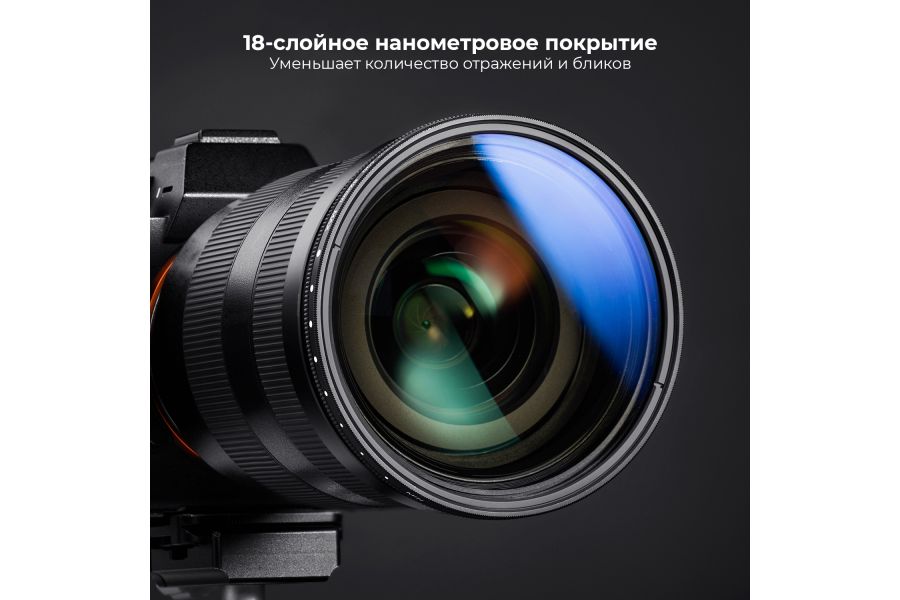 Светофильтр K&F Concept Classic Series ND2-ND2000 72mm