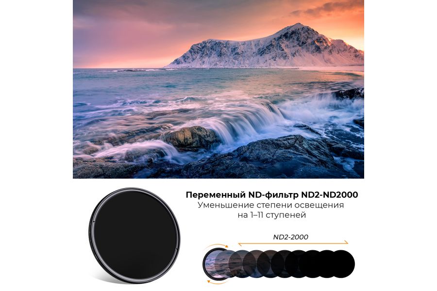 Светофильтр K&F Concept Classic Series ND2-ND2000 77mm