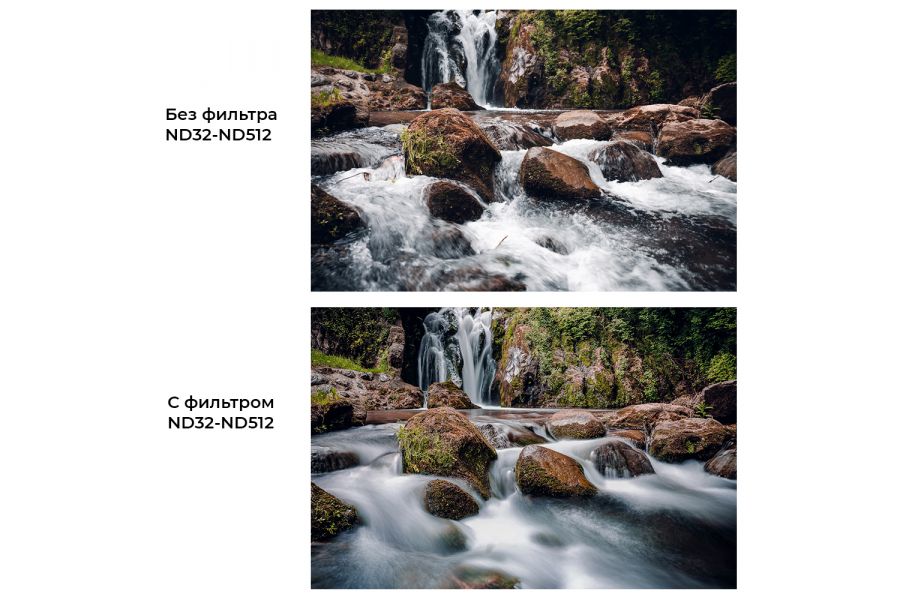 Светофильтр K&F Concept Nano-X None-Cross ND32-ND512 52mm