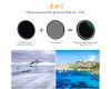 Светофильтр K&F Concept Nano-X CPL + Variable ND2-ND32 62mm