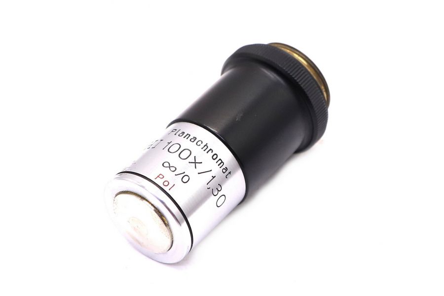 Объектив микроскопа Carl Zeiss Jena Planachromat 100x