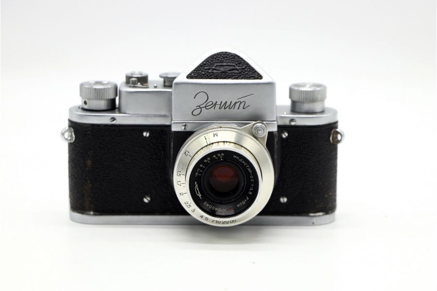 Редкий фотоаппарат Зенит 1 + Индустар-22 П (СССР, 1954)