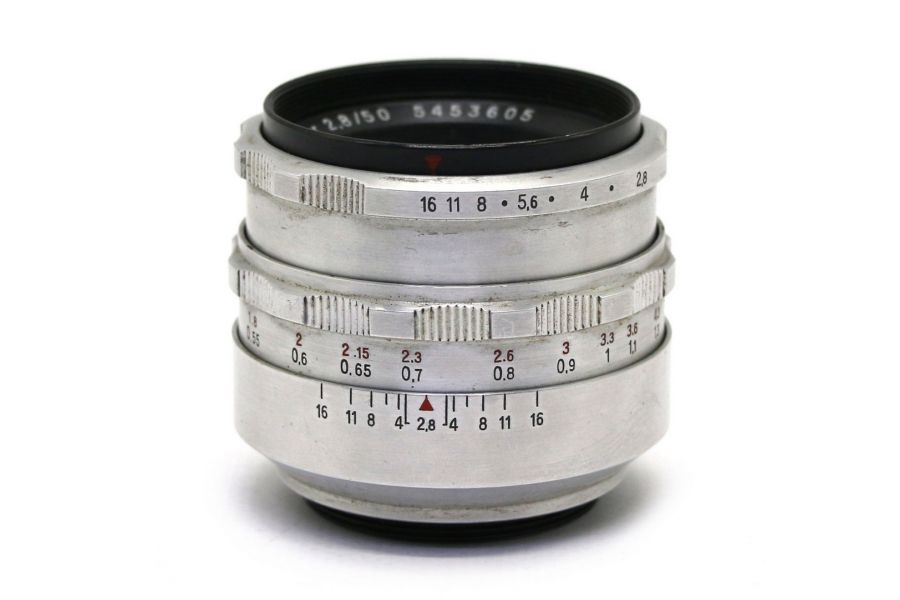 Tessar 2.8/50 Carl Zeiss Jena silver М42 б. (Germany, 1954)