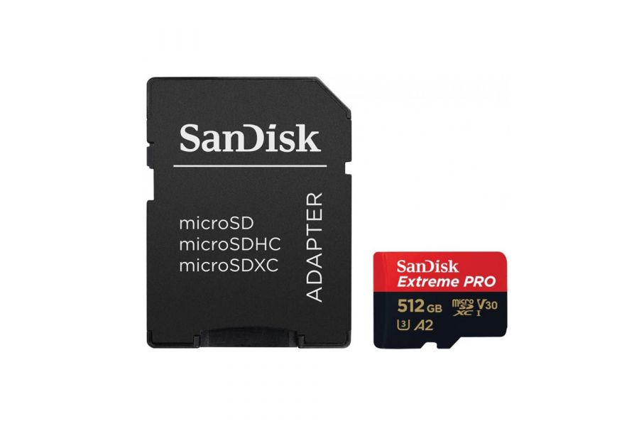 Карта памяти SanDisk 512GB Extreme Pro MicroSDXC 200/140 MB/s A2 V30 UHS-I U3