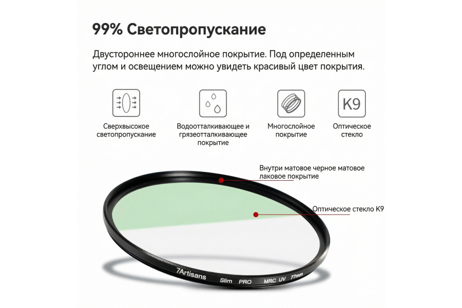 Светофильтр 7Artisans MRC UV 52mm