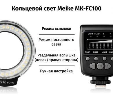 Кольцевая вспышка Meike MK-FC100