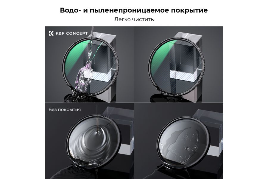 Светофильтр K&F Concept Nano-X Blue Brushed 55 мм