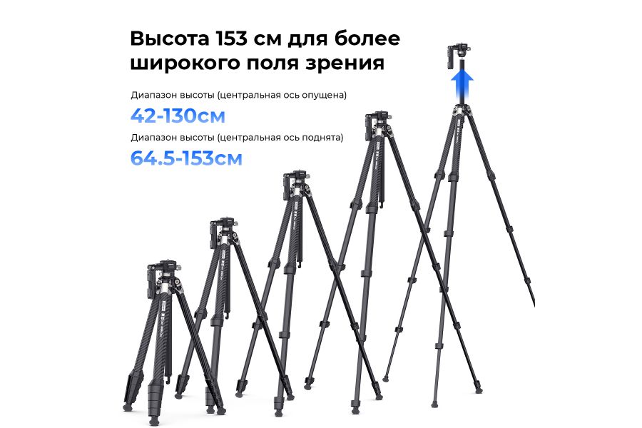 Штатив прочный Ulanzi TT08 из углеродного волокна