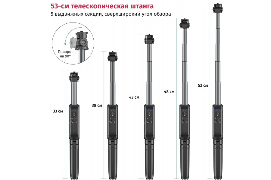 Монопод с пультом управления Ulanzi MT-40