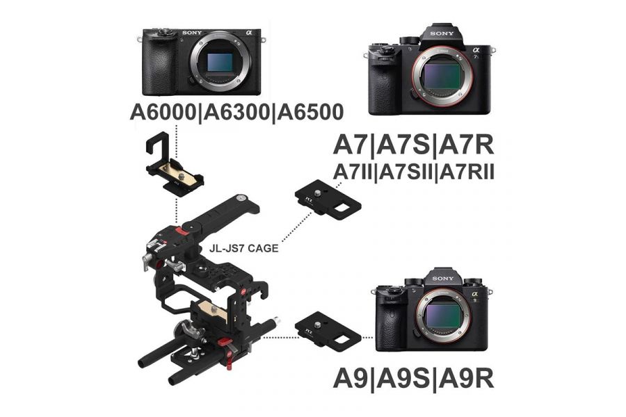 Клетка JTZ DP30 для SONY A7S, A7SII, A7SM2, A7R, A7RII, A7M2, A7, A7II