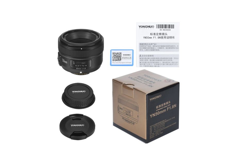 Объектив YongNuo AF 50mm f/1.8 Nikon F Новый полнокадровый автофокусный