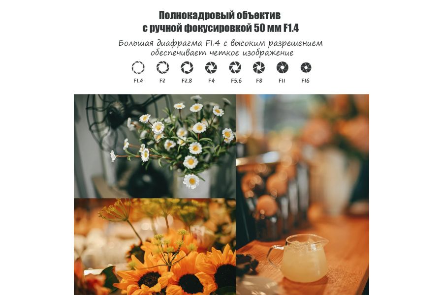 Объектив AstrHori 50mm f/1.4 Full-frame Tilt Lens для Sony E