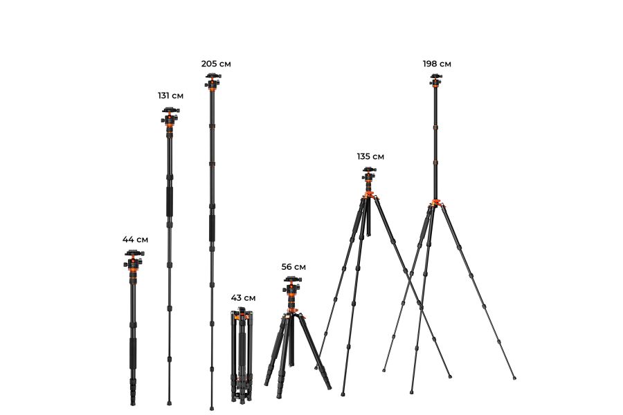 Штатив K&F Concept K255A6 + BH-32L KF09.124