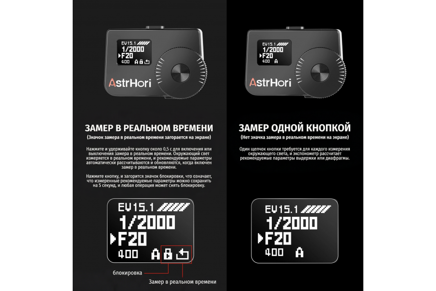 Экспонометр AstrHori AH-M1 Новый из алюминия