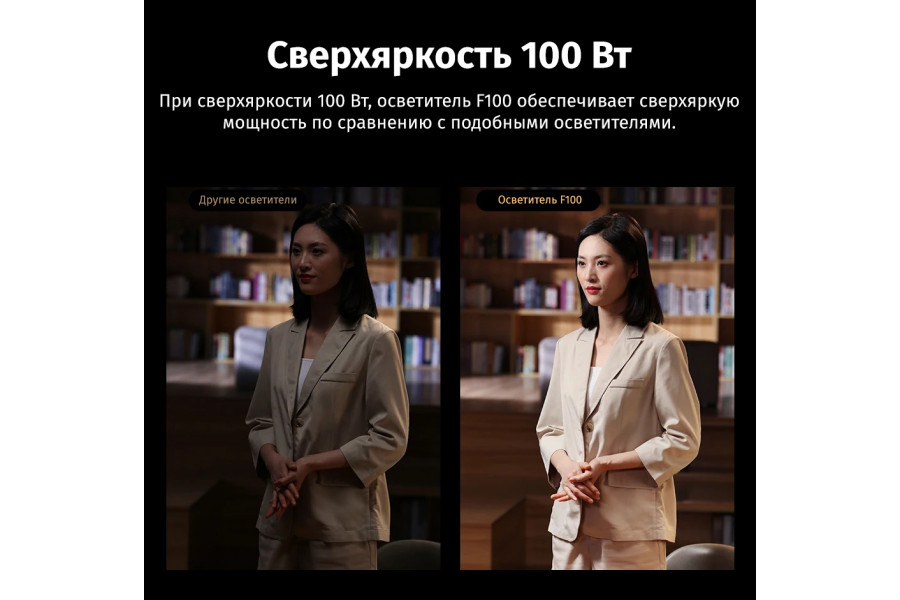 Осветитель Zhiyun Fiveray F100 + сетевой адаптер