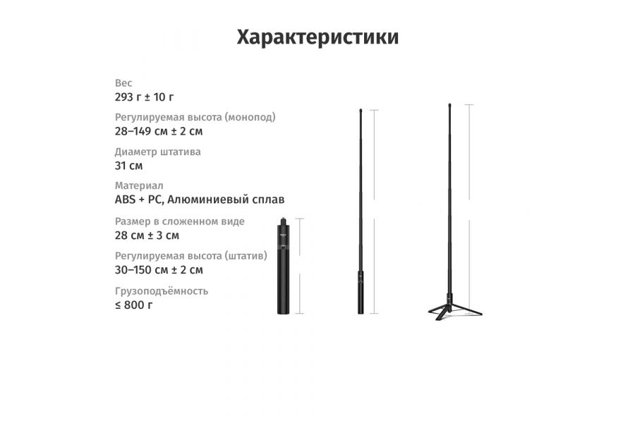 Монопод для экшен-камер Ulanzi TT52