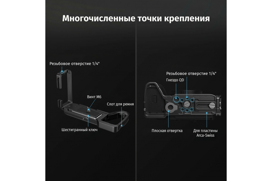 Угловая площадка SmallRig 3660B для Sony A7R V / A7 IV / A7S III / A1 / A7R IV / A9 II