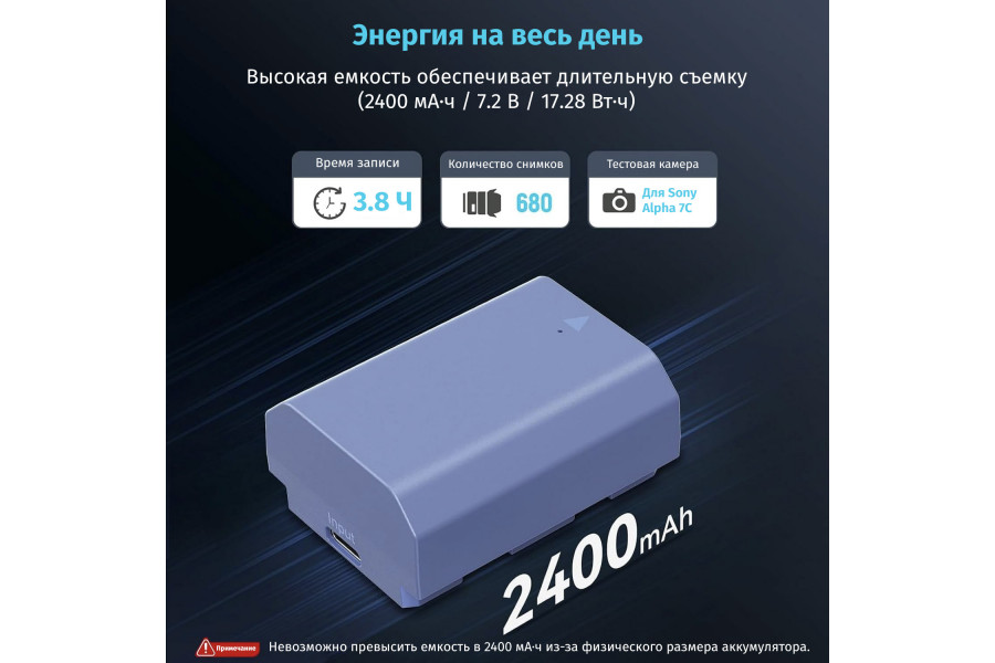 Аккумулятор SmallRig 4265B NP-FZ100 USB-C