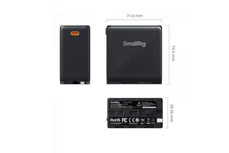 Аккумулятор SmallRig 4469 NP-F970 USB-C Черный