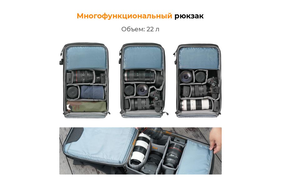 Фоторюкзак K&F Concept 22 л KF13.104V2