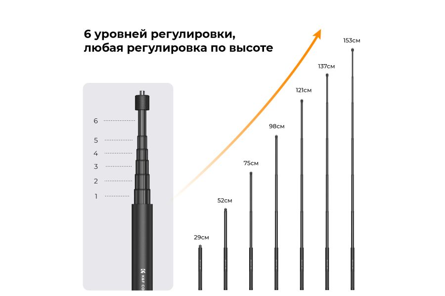 Монопод K&F Concept KF09.132 Алюминиевый Новый 