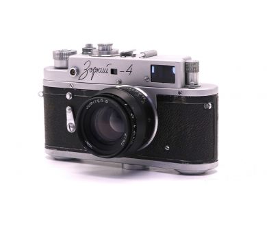 Фотокамера Зоркий 4 + Юпитер-8 black (СССР, 1973г.)