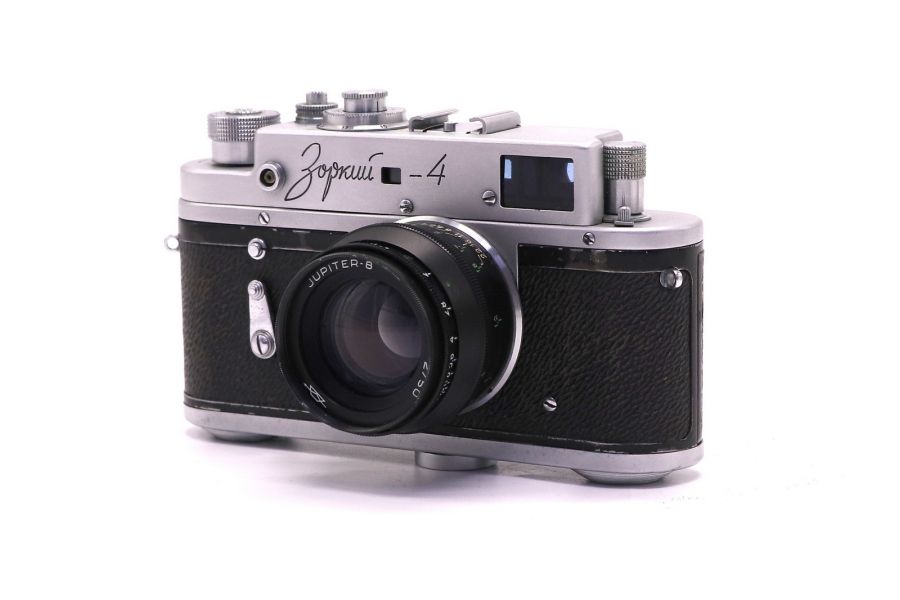 Фотокамера Зоркий 4 + Юпитер-8 black (СССР, 1973г.)