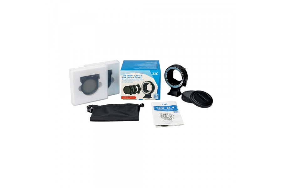 Переходник JJC EF-EOS R с CPL и ND3-500 Drop-In фильтрами, черный