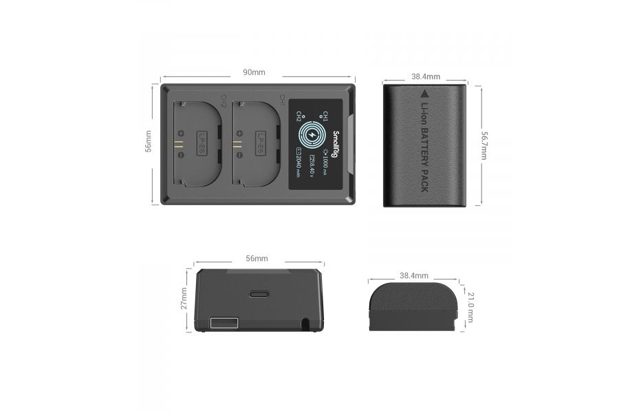 2 аккумулятора LP-E6NH + зарядное устройство SmallRig 3821