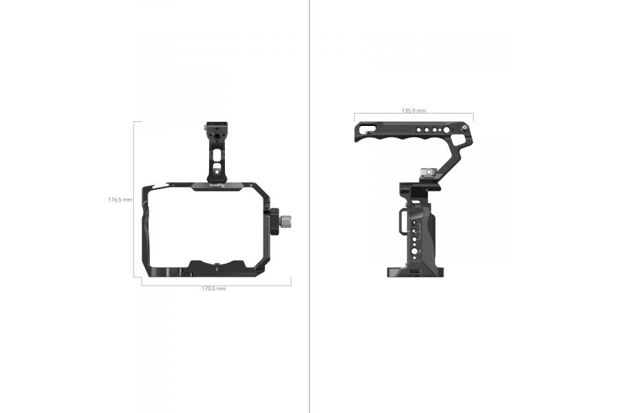 Клетка Smallrig 3668B для Sony a7 IV/a7S III черная, алюминиевая