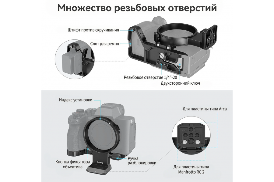 Поворотная площадка SmallRig 4148 для Sony A7R V A7R IV A7 IV A7S III