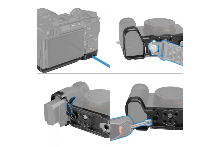 Площадка SmallRig 4438 для Sony Alpha A7C II, A7CR защитная, черная