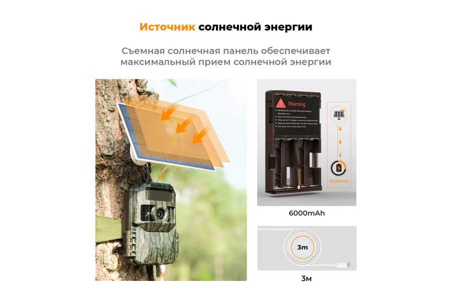 Фотоловушка K&F Concept KF35.156 48MP, 4K + SD карта 64GB