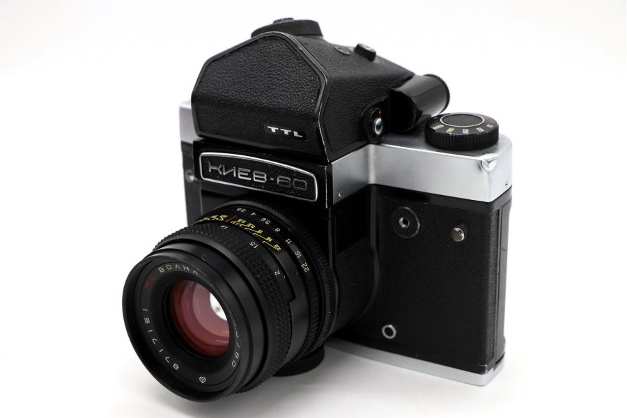 Фотоаппарат Киев 60 + Волна-3 (СССР, 1986г.)