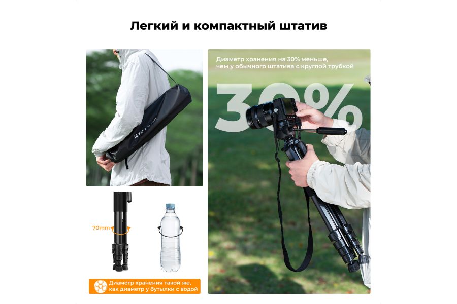 Штатив K&F Concept S255A3 + BV01 (KF09.126)