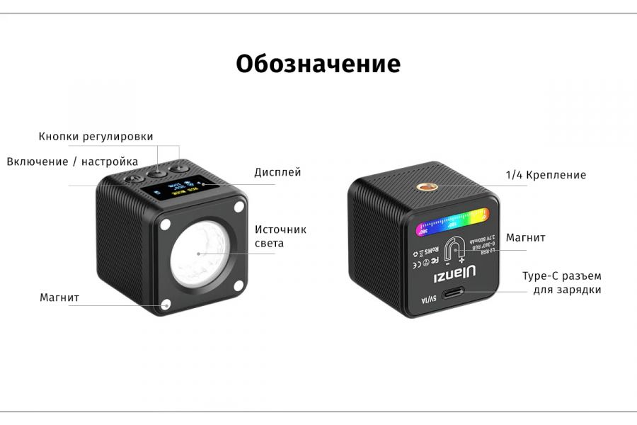 Осветитель Ulanzi L2 RGB
