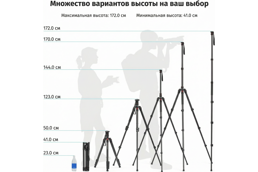 Штатив SmallRig 3983 T-10 + монопод (41-170см)