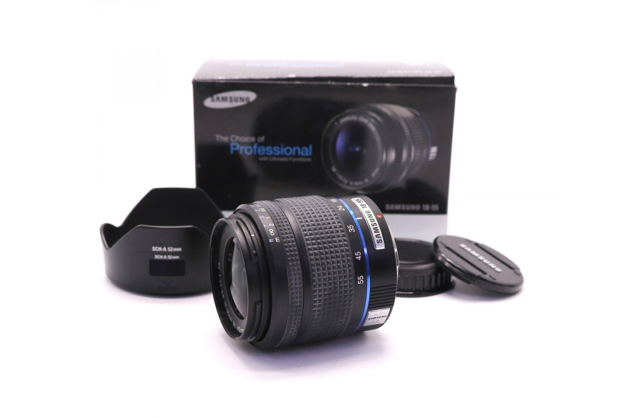 Объектив Samsung 18-55mm f/3.5-5.6 AL в упаковке