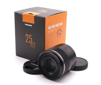 Объектив YongNuo 25mm f/1.7 для Micro 4/3 в упаковке