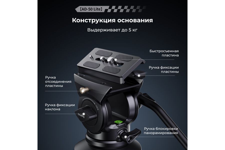 Видеоштатив SmallRig 4684 Kit AD-50 Lite