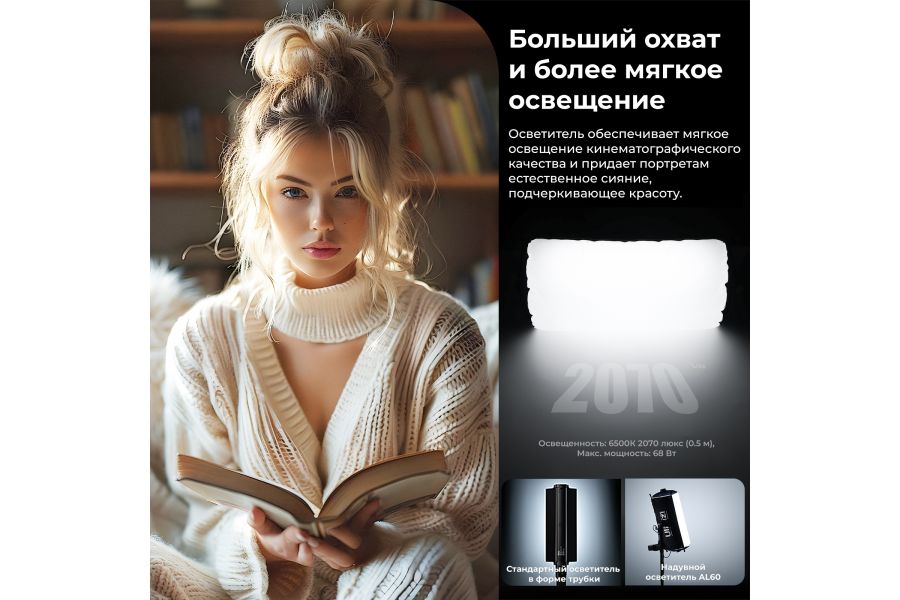 Надувной складной осветитель Ulanzi AL60