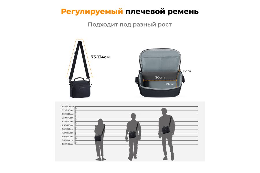 Сумка-слинг K&F Concept 5L KF13.179V1 (синий)