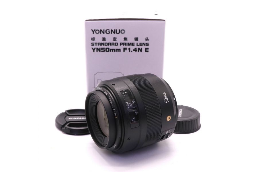 Yongnuo 50mm F/1.4N E для Nikon F в упаковке