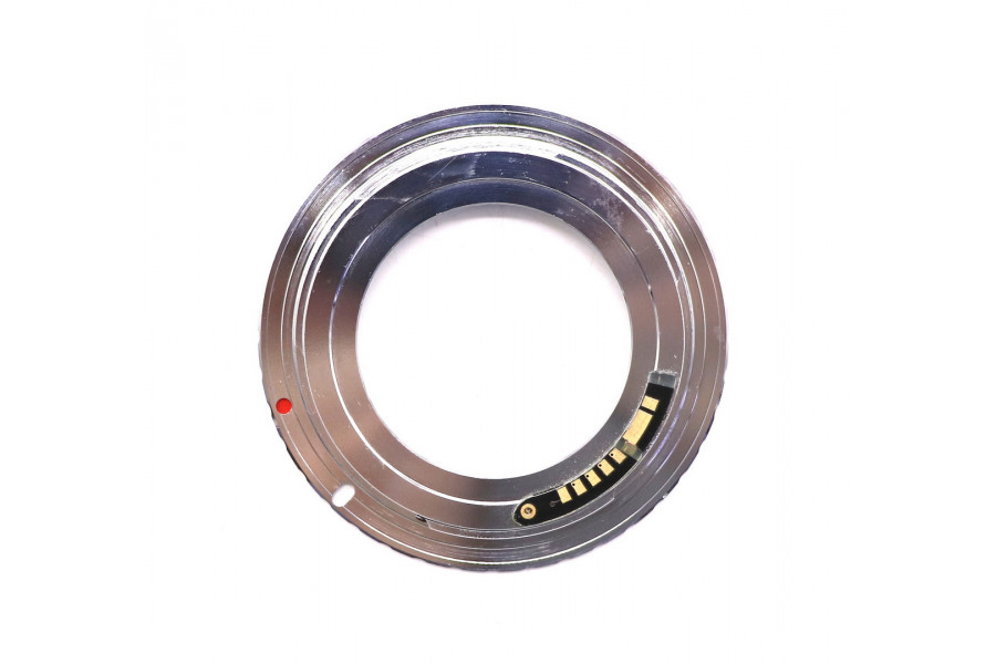 Переходник M42 - Canon EOS серебристый с чипом