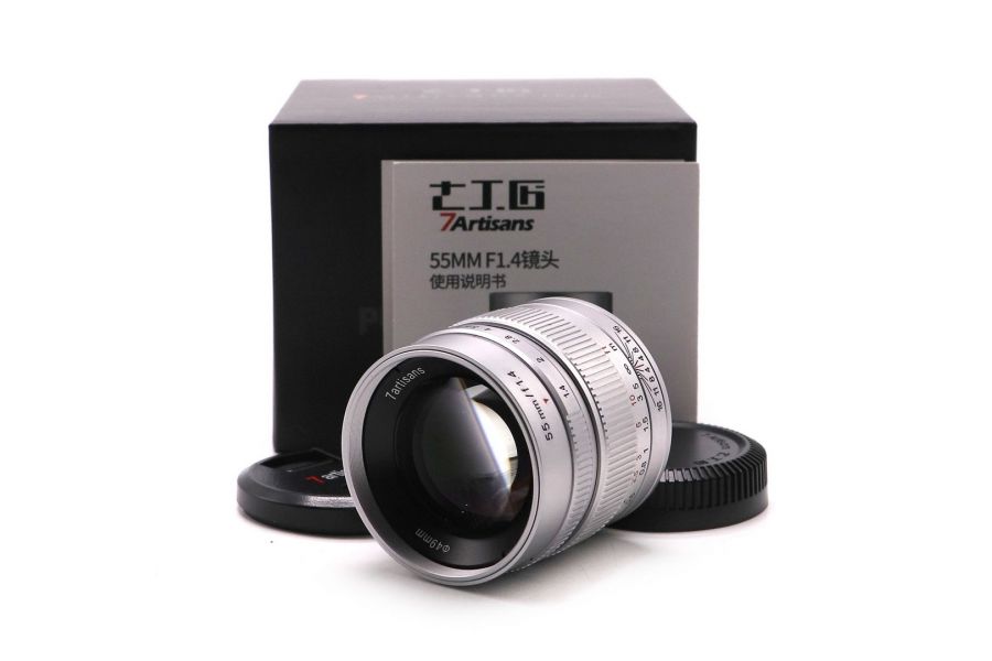 Объектив 7Artisans 55mm f/1.4 для Micro 4/3 в упаковке